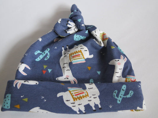 Cappellino neonato - lama sfondo blu